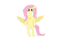 Size: 1280x925 | Tagged: safe, artist:wapamario63, fluttershy, pegasus, pony, belly button, chest fluff, flying, looking at you, messy mane, solo