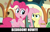 Size: 1276x828 | Tagged: safe, edit, edited screencap, screencap, fluttershy, pinkie pie, earth pony, pegasus, pony, buckball season, caption, discovery family logo, female, mare