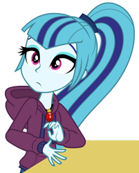 Size: 3470x4320 | Tagged: safe, artist:greenmachine987, sonata dusk, equestria girls, rainbow rocks, absurd resolution, clothes, hoodie, simple background, solo, transparent background, vector