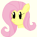 Size: 148x148 | Tagged: safe, artist:litsun, fluttershy, pegasus, pony, female, head only, pixel art, solo