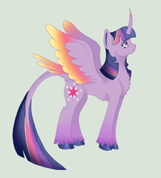 Size: 1628x1792 | Tagged: safe, artist:nastylittlecuss, derpibooru import, twilight sparkle, twilight sparkle (alicorn), alicorn, classical unicorn, pony, female, leonine tail, mare, solo