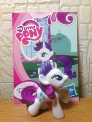 Size: 1620x2160 | Tagged: safe, rarity, pony, unicorn, blind bag, blind bag card, female, irl, merchandise, official, photo, solo, toy, wave 2