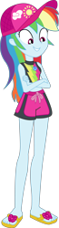 Size: 2312x8844 | Tagged: safe, artist:marcorois, derpibooru import, rainbow dash, better together, equestria girls, forgotten friendship, clothes, feet, geode of super speed, legs, magical geodes, sandals, simple background, solo, swimsuit, transparent background, vector