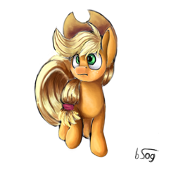 Size: 4000x4107 | Tagged: safe, artist:bluespiritofgood, applejack, earth pony, pony, absurd resolution, simple background, solo