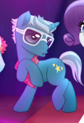 Size: 342x498 | Tagged: safe, screencap, rarity, pony, unicorn, my little pony: the movie, cropped, cutie mark, fashion plate, male, offscreen character