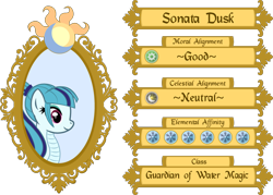 Size: 1036x740 | Tagged: safe, artist:andrevus, sonata dusk, pony, character profile, simple background, solo, transparent background