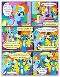 Size: 612x792 | Tagged: safe, artist:newbiespud, derpibooru import, edit, edited screencap, screencap, rainbow dash, spitfire, earth pony, pegasus, pony, unicorn, comic:friendship is dragons, the best night ever, angry, background pony, clothes, comic, dialogue, eyes closed, female, frown, goggles, laurel wreath, male, mare, raised hoof, screencap comic, spread wings, stallion, uniform, wings, wonderbolts, wonderbolts uniform