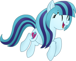 Size: 2180x1754 | Tagged: safe, artist:luckyclau, sonata dusk, earth pony, pony, eyes closed, female, mare, open mouth, simple background, solo, transparent background