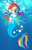 Size: 2335x3607 | Tagged: safe, artist:iamsheila, artist:liaaqila, derpibooru import, rainbow dash, mermaid, equestria girls, my little pony: the movie, bubble, digital art, digitalized, female, fin wings, fins, gift art, looking at you, looking back, looking back at you, mermaidized, ocean, real life background, smiling, solo, species swap, underwater, wings