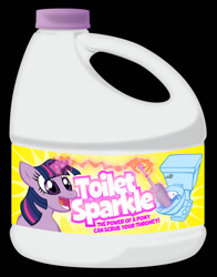 Size: 1024x1303 | Tagged: safe, artist:hawkstone, derpibooru import, twilight sparkle, pony, unicorn, bottle, magic, open mouth, solo, telekinesis, toilet, toilet cleaner, toilet sparkle, wtf