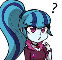 Size: 573x550 | Tagged: safe, artist:rileyav, sonata dusk, equestria girls, female, question mark, simple background, solo, transparent background