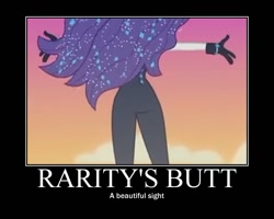 Size: 750x600 | Tagged: safe, edit, edited screencap, screencap, rarity, better together, equestria girls, the other side, ass, bodysuit, butt, clothes, demotivational poster, female, gloves, meme, motivational poster, rearity
