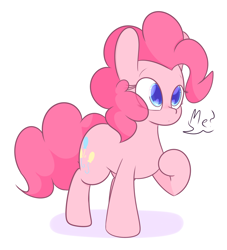 Size: 2604x2868 | Tagged: safe, artist:mr-degration, pinkie pie, earth pony, pony, cute, diapinkes, simple background, solo