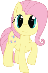 Size: 1340x2041 | Tagged: safe, artist:derphed, fluttershy, pegasus, pony, looking at you, raised hoof, solo