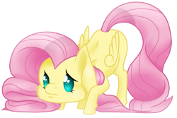 Size: 621x415 | Tagged: safe, artist:dedonnerwolke, fluttershy, pegasus, pony, cute, shyabetes, simple background, solo, transparent background