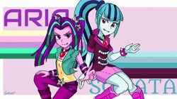 Size: 1280x720 | Tagged: safe, artist:leone di cielo, artist:tzc, aria blaze, sonata dusk, equestria girls, rainbow rocks, the dazzlings