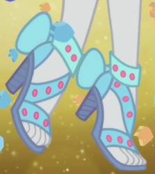 Size: 627x703 | Tagged: safe, screencap, rarity, better together, equestria girls, the other side, bow, cropped, feet, foot focus, high heels, legs, open-toed shoes, pictures of legs, sandals, shoes, solo, toes
