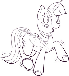 Size: 658x725 | Tagged: safe, artist:mcsadat, derpibooru import, twilight sparkle, twilight sparkle (alicorn), alicorn, pony, female, grayscale, mare, monochrome, solo