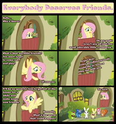 Size: 1779x1903 | Tagged: safe, artist:phucknuckl, angel bunny, fluttershy, beaver, pegasus, pony, rabbit, skunk, squirrel, crossover, cuddles (happy tree friends), fluttershy's cottage, giggles (happy tree friends), handy, happy tree friends, nutty, petunia (happy tree friends), pilfered vectors, this will end in death, this will end in tears, this will end in tears and/or death