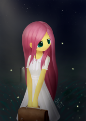 Size: 1200x1688 | Tagged: safe, artist:howxu, fluttershy, human, humanized, solo