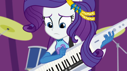 Size: 1920x1080 | Tagged: safe, screencap, rarity, better together, equestria girls, rollercoaster of friendship, keytar, musical instrument, solo