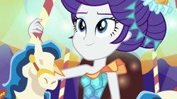 Size: 1920x1080 | Tagged: safe, screencap, rarity, better together, equestria girls, rollercoaster of friendship, carousel dress, solo