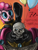 Size: 1500x2000 | Tagged: safe, artist:bloodkiaser923, pinkie pie, earth pony, pony, balloon, chaplain, crossover, milestone, space marine, warhammer (game), warhammer 40k