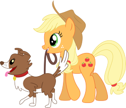 Size: 3576x3058 | Tagged: safe, artist:porygon2z, applejack, winona, earth pony, pony, simple background, transparent background, vector