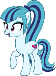 Size: 2127x2856 | Tagged: safe, artist:kingdark0001, sonata dusk, earth pony, pony, equestria girls ponified, female, mare, open mouth, ponified, raised hoof, simple background, solo, transparent background, vector