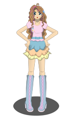 Size: 1080x1920 | Tagged: safe, artist:blaststar33, pinkie pie, equestria girls, alternate universe, boots, clothes, high heel boots, high heels, human coloration, humanized, miniskirt, skirt, solo