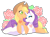 Size: 2185x1601 | Tagged: safe, artist:realalfred, applejack, rarity, earth pony, pony, unicorn, female, flower, heart, lesbian, rarijack, rose, shipping, simple background, snuggling