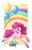 Size: 3300x5100 | Tagged: safe, artist:jessicavernell, gummy, pinkie pie, earth pony, pony, absurd resolution, balloon, rainbow, then watch her balloons lift her up to the sky, unshorn fetlocks