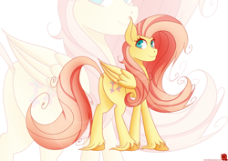 Size: 5787x4092 | Tagged: safe, artist:simonk0, fluttershy, pegasus, pony, absurd resolution, solo, unshorn fetlocks