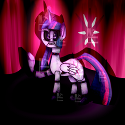 Size: 1024x1024 | Tagged: safe, artist:miningcazzy, derpibooru import, twilight sparkle, twilight sparkle (alicorn), alicorn, pony, crossover, female, five nights at aj's, five nights at freddy's, mare, solo