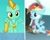 Size: 1205x973 | Tagged: safe, derpibooru import, edit, screencap, lightning dust, rainbow dash, pegasus, pony, newbie dash, parental glideance, abuse, cropped, dashabuse, female, filly, filly lightning dust, filly rainbow dash, op is a cuck, op is trying to start shit, rainbow trash, sad, younger