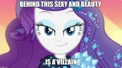 Size: 888x499 | Tagged: safe, edit, edited screencap, screencap, rarity, better together, equestria girls, the other side, beautiful, grammar error, image macro, looking at you, meme, text