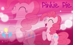 Size: 1280x800 | Tagged: safe, artist:sonicpals101, derpibooru import, pinkie pie, earth pony, pony, happy, rearing, solo, wallpaper, zoom layer