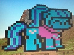 Size: 440x328 | Tagged: safe, artist:theanimefanz, sonata dusk, pony, equestria girls, rainbow rocks, equestria girls ponified, game screencap, minecraft, minecraft pixel art, pixel art, ponified, solo