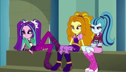 Size: 1280x738 | Tagged: safe, adagio dazzle, aria blaze, sonata dusk, equestria girls, rainbow rocks, gem, jewelry, necklace, screenshots, siren gem, the dazzlings