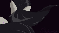 Size: 2560x1440 | Tagged: safe, artist:styroponyworks, derpibooru import, octavia melody, earth pony, pony, dark background, female, lineless, mare, minimalist, modern art, simple background, solo, wallpaper