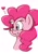 Size: 1000x1414 | Tagged: safe, artist:chuliyagus, pinkie pie, earth pony, pony, female, heart, mare, pink coat, pink mane, solo