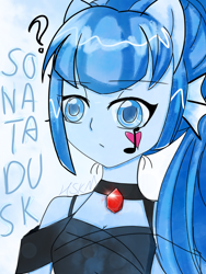 Size: 1536x2048 | Tagged: safe, artist:hisakimi, sonata dusk, equestria girls, ponied up, pony ears, solo