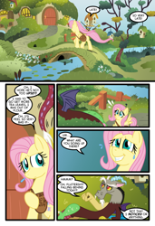 Size: 1024x1497 | Tagged: safe, artist:kazziepones, artist:zaron, discord, fluttershy, pegasus, pony, comic:lonely hooves, comic