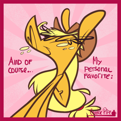 Size: 500x500 | Tagged: safe, artist:crackiepipe, part of a set, applejack, earth pony, pony, dialogue, solo