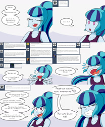 Size: 2000x2400 | Tagged: safe, artist:jake heritagu, sonata dusk, comic:aria's archives, equestria girls, clothes, comic, dialogue, female, sonata needs all of her ass kicked, speech bubble, tanktop