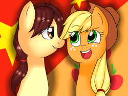 Size: 1024x768 | Tagged: safe, artist:misticalalicorn, applejack, earth pony, pony, china, nation ponies, ponified