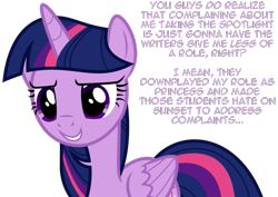 Size: 815x577 | Tagged: safe, artist:bobsicle0, derpibooru import, twilight sparkle, twilight sparkle (alicorn), alicorn, equestria girls, rainbow rocks, alicorn drama, drama, hilarious in hindsight, metadrama, twilicorn spotlight drama, twilicorn spotlight drama drama