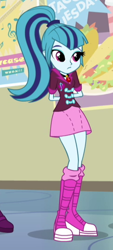 Size: 242x536 | Tagged: safe, screencap, sonata dusk, equestria girls, rainbow rocks, arm behind back, boots, clothes, cropped, cute, female, legs, ponytail, shoes, skirt, socks, solo, sonatabetes