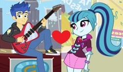 Size: 1736x1020 | Tagged: safe, artist:themexicanpunisher, edit, screencap, flash sentry, sonata dusk, best trends forever, better together, equestria girls, rainbow rocks, converse, female, male, senata, shipping, shipping domino, shoes, straight