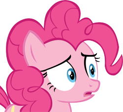 Size: 11672x10641 | Tagged: safe, artist:cyanlightning, pinkie pie, earth pony, pony, the gift of the maud pie, .svg available, absurd resolution, simple background, solo, transparent background, vector, worried